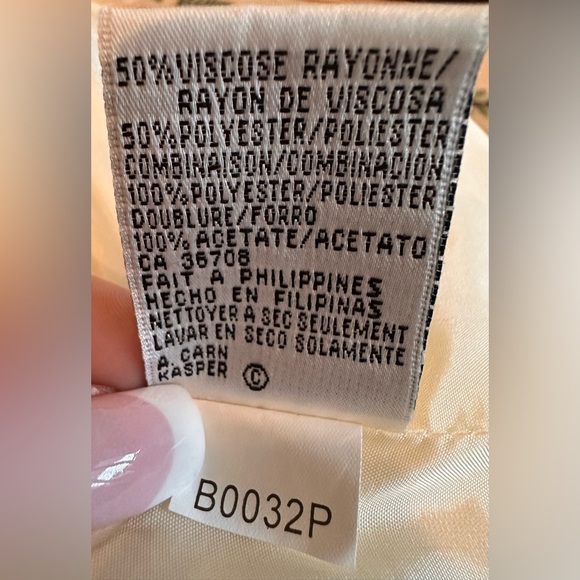 Kasper 4P light cream color jacket - Picture 4 of 6